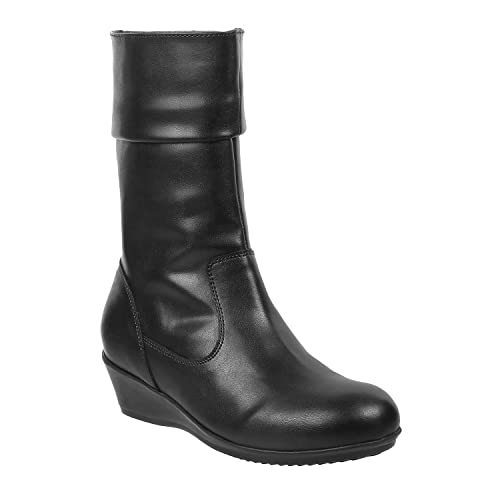 Image of Metro Women's Faux Leather Mid Calf Cool Weather Fashion Boots