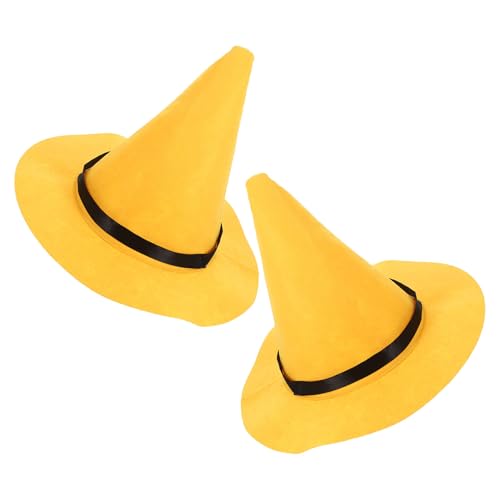 WHAMVOX Sombrero de Bruja de Fieltro Grueso para Adultos Diseño Puntiagudo Accesorio Cómodo y Duradero para Disfraces de Halloween y Fiestas de Magos para Hombres y Mujeres