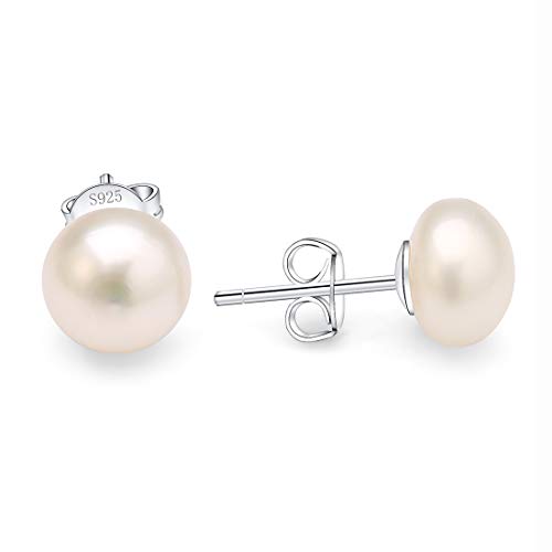 Sterling Silver AAA+ Quality Handpicked Freshwater Cultured Stud Pearl Earrings