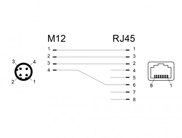 A-3 DeLOCK 66313 Cable Interface/Gender Adapter M12 RJ45 Black