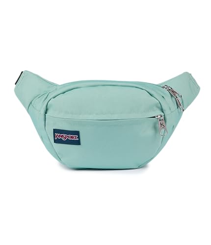 Image of JanSport Fifth Avenue Fanny Pack Crossbody Bags for Women, Men - Stylish, Durable Waist Bag with Adjustable Belt, Main Zippered Pocket, Quick Stash Pocket, Travel Essentials, Faded Sage