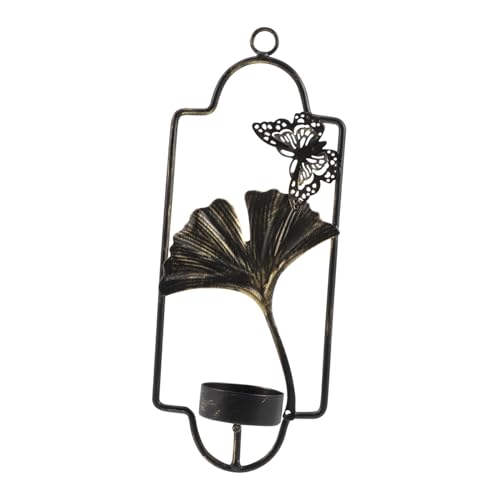 Hemobllo Portavelas de Pared de Hierro Forjado Diseño Artístico y Multiángulo Soporte Decorativo para Velas Aplique Mural Elegante para Sala y Comedor Regalo para Inauguración de Casa
