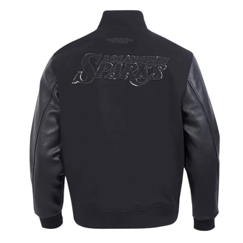 Image of Pro Standard Mens WNBA Classic Triple Black Varsity Jacket