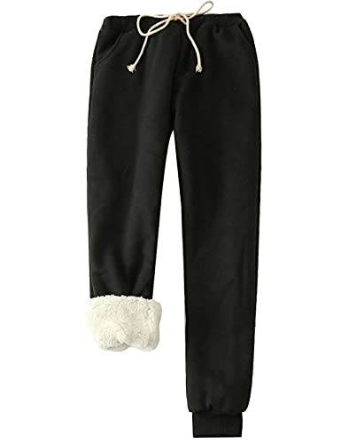 Amazon.com: Women's Warm Fleece Pants Lamb Lined Sweatpants Jogger