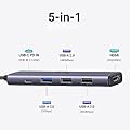 UGREEN Revodok 105 USB C ハブ 5-IN-1 HDMI 出力USB ハブ Type-C 100W PD急速充電 1*USB3.0+2*USB2.0ポート 5Gbps超高速データ転送用 スリムハブ 4K@30Hz Window/MacOS/linux/IOS/Androidシステム対応 Mac Pro/Air/iPad Proなど対応 #1