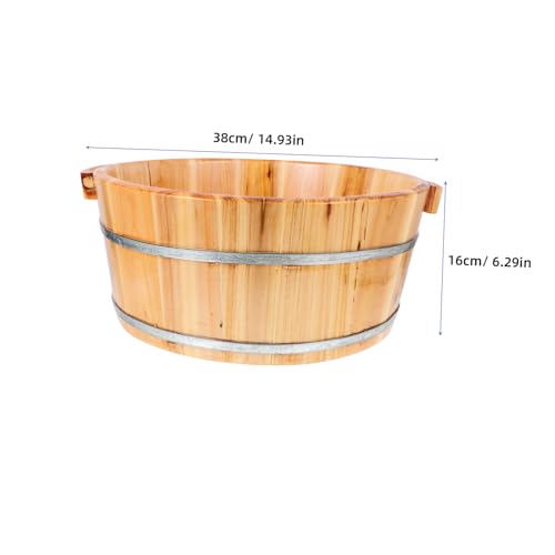Balde de Madera para Remojar Pies 36x30x16 cm miniatura 2