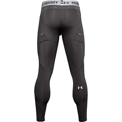 Under Armour Men\'s Hockey Compression Leggings , Jet Gray (010)/Mod Gray , Large