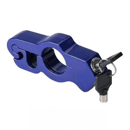 Antivol de guidon de moto en alliage d'aluminium bleu avec double verrouillage portable