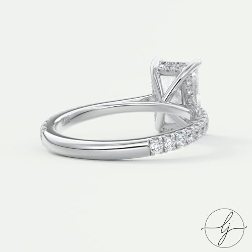 2.5 Ct Radiant Cut Moissanite Engagement Ring | 10K Solid Gold | Cathedral Ring | Hidden Halo | Promise Ring for Her3