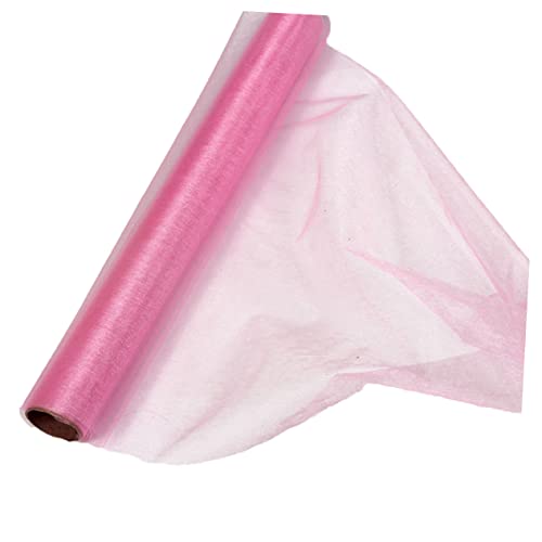 HOLIDYOYO Hot Pink Gauze Curtain 10m Long Sheer Wedding Decorations for Bouquet Wrap DIY