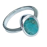 Anillo de declaración de piedra preciosa turquesa natural, anillo solitario, anillo de regalos de boda, anillo minimalista, anillo bohemio, anillo del día de la madre