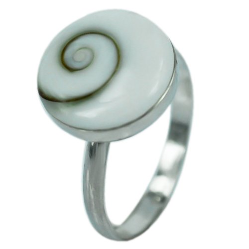 Imagen de Chic-Net Anillo de plata de ley 925 con borde redondo de Shiva