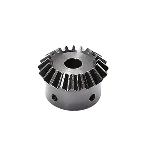Bevel Gear Pinion Hardware Mechanical 1pcs 1Mod 20Tooth Straight Bevel Gear Speed Ratio 1:1 Carbon Steel Bore 8/10/12mm Top Thread M5 Round Hole(10mm)