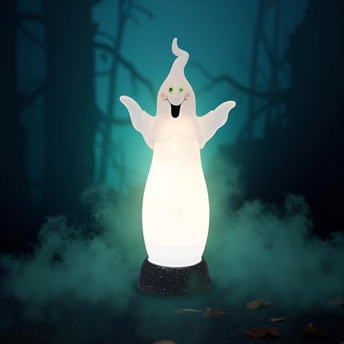 Midnight Manor Halloween Snow Globe, Smoky Ghost LED Lighted Acrylic