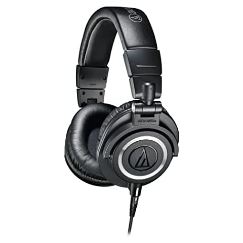 Audio-Technica ATH-M50x Professional Studio Monitor Headphones, Black Cover