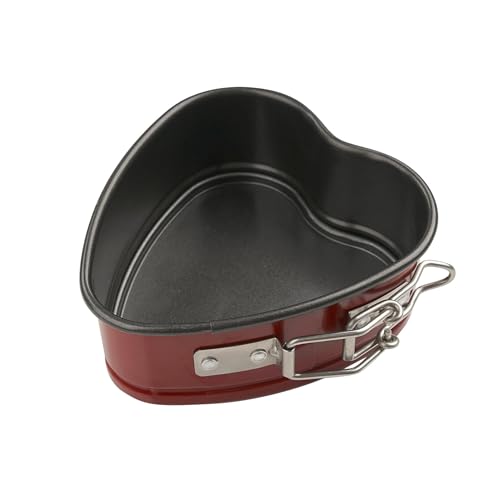 Zenker Mini Tortiera con cerniera a Forma di Cuore, mini stampo da forno per piccole torte e dolci, teglia in acciaio al carbonio con rivestimento antiaderente, 10,5 x 11 x 5 cm
