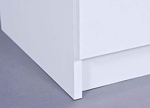 Inter Link Timeless Classic Kommode Dielenschrank Sideboard Hochkommode Highboard Beistellschrank KFB-Board Weiss BxHxT… – Bild 7