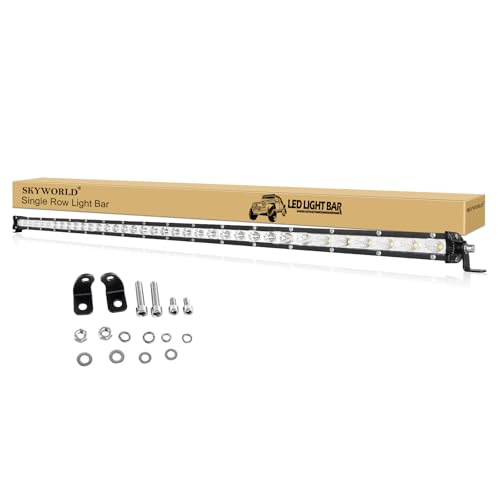 SKYWORLD 38 Pulgadas 180W Delgado Barra led Coche, Haz Combinado de la inundación del Punto Que Conduce la lámpara del Trabajo para el camión Campo a través de SUV 4X4 ATV
