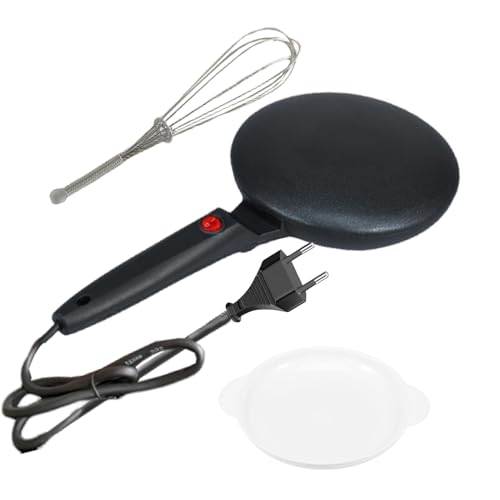 Pancake Maker - Parrilla Eléctrica 600W - 20 cm con Bol Y Batidor De Huevos Sarten Antiadherente Control Automático Temperatura Constante Para Hogar Acampada Pícnic Restaurante Pancake Maker - Parrilla Eléctrica 600W - 20 cm con Bol Y Batidor De Huevos Sarten Antiadherente Control Automático Temperatura Constante Para Hogar Acampada Pícnic Restaurante