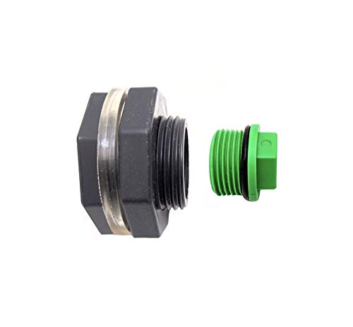 Van Enterprises 3/4' Drain Valve Plug Kit for Rain Barrels, Tuff Stuff, Rubbermaid Water Tanks, Behrens Steel Tanks, Tubs, Pools