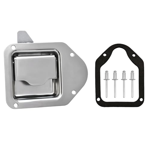 Image of Newace Truck Tool Box Latch Replacement,304 Stainless Steel Paddle Handle Lock Kit with Keys Accessories for Truck Bed Toolboxes, Trailer, UTV, Camper(1Pack Without Lock)