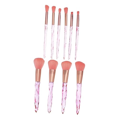 Vaguelly 10Piezas Maquillaje Con Mango De Incluye Pinceles Para Base Delineador y Rubor Herramientas