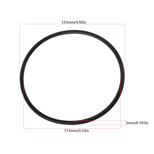 Be In Your Mind 2 Stück Sandfiltersiebdeckel O-Ring-Dichtung O-Ringe Dichtungstüllen P6563 Kompatibel mit Bestway Flowclear 1000 1200 1500 125x115x5mm Schwarz
