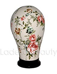 Floral Collection Canvas Block Head 4 Size available (21"- 24") - Mannequin Head Wig Display With Mount Hole (F2-22)