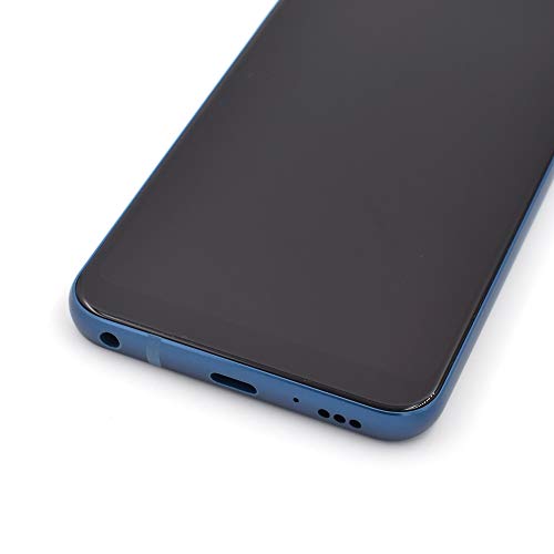 Image of LCD Digitizer Assembly with Frame and Flex Cable for USB Charger Port Headphone Jack Speaker Power Button Volume earpiece Motor Front Camera Compatible with LG Q7 Q7+ Q610 Q610EM(Moroccan Blue)