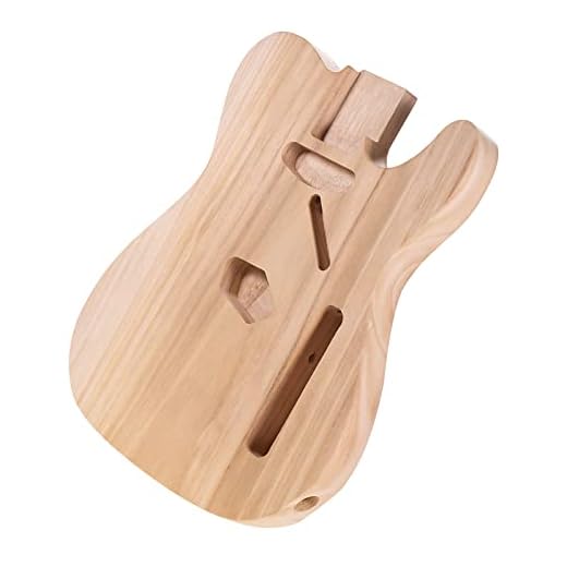 Cocoarm Cuerpo de Guitarra Eléctrica sin Terminar para Piezas DIY Estilo TL con Madera de Sicomoro Maciza, Perforado Previamente, Pulido, Cuerpo Personalizado para bajo, Cuerpo de