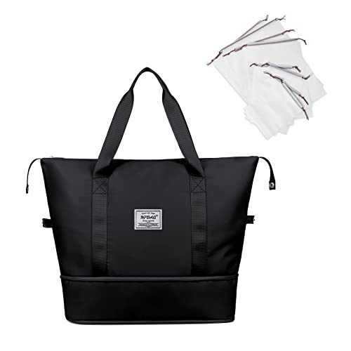 NPBAG Women Travel Duffel, Multi Functional Large Expandable Weekender Carry-on Tote, Gym Workout Overnight Bag, Mommy Hospital Bag for Labor and Delivery