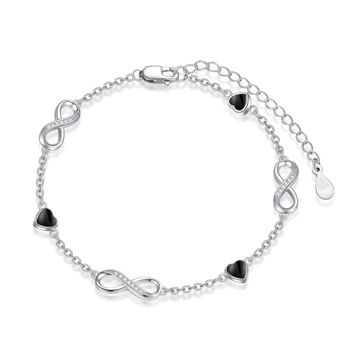 Image of Dorunmo Ankle Bracelet for Women 925 Sterling Silver Natural Stone Bracelet Anklet Summer Beach Jewelry Birthday Gifts for Mom