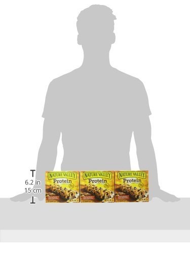 Miniatura 6 de Nature Valley Barras masticables de proteínas, mantequilla de maní, chocolate oscuro, 5 barras (paquete de 3)