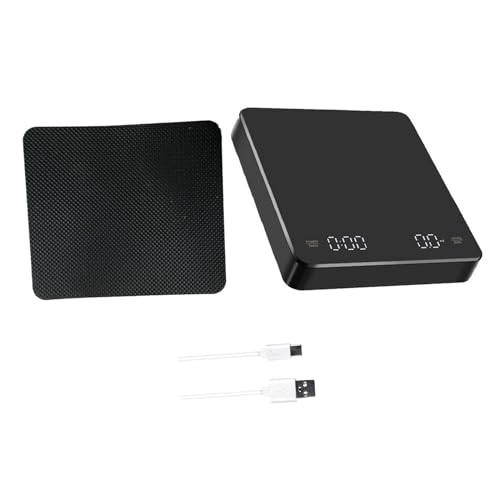 キッチンスケール タイマー付き 高精度0.1g 3kg ポータブル コンパクト設計 ステンレス素材 調理計量用