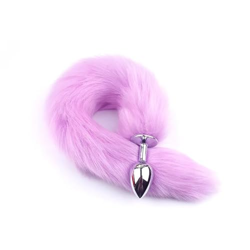 Image of 12 Pcs BDSM Kit, Bondage Restraints Set Anal Butt Plug Tail Cat Ear Nipple Clamps Blindfold Handcuffs Collar Paddle Sex Toys for Couple Purple&Black
