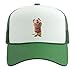 Disney Zootopia 2 Dr. Fuzzby Quokka Group Therapist Trucker Hat with Adjustable Mesh Back, Kelly Green/White