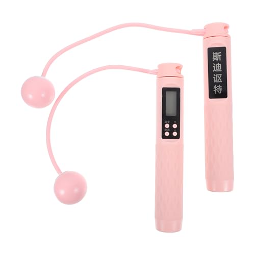 EXCEART コードレス負重縄跳び デジタルカウンター付き フィットネス用滑り止めハンドル コンパクト収納可能 男女兼用エクサロープ