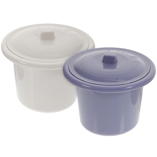 NAMOARLY Orinal Infantil Portátil con Tapa, 2 Piezas, Plástico Resistente, Color Aleatorio, Contenedor para Urinario, Cómodo para Entrenamiento de Baño y Uso Nocturno