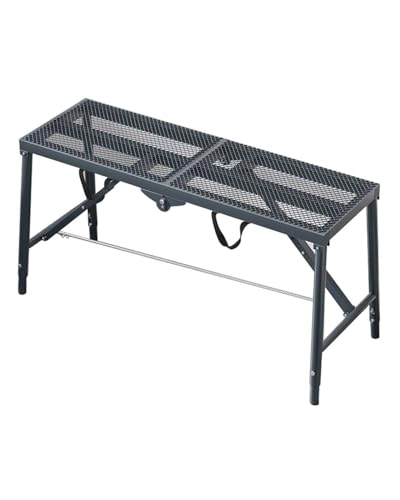 Andamios Multiusos, Plataforma metálica Plegable para Andamios, Escalera de Plataforma de Trabajo Antideslizante, Banco de Trabajo para Interiores y Exteriores para escal