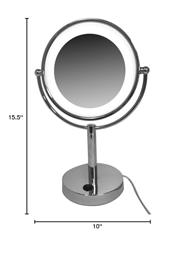 Espejo de Maquillaje LED Doble Cara con Base Cromada miniatura 5