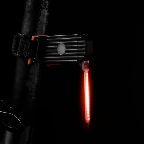 ACRUNU LED Photondrop Bike Tail Light, Red/Blue/Orange/Yellow Flowing Taillight,3 Modes Bike Rear Light, USB Rechargeable, Cycling Rear Light for Any Type of Seatpost (red)