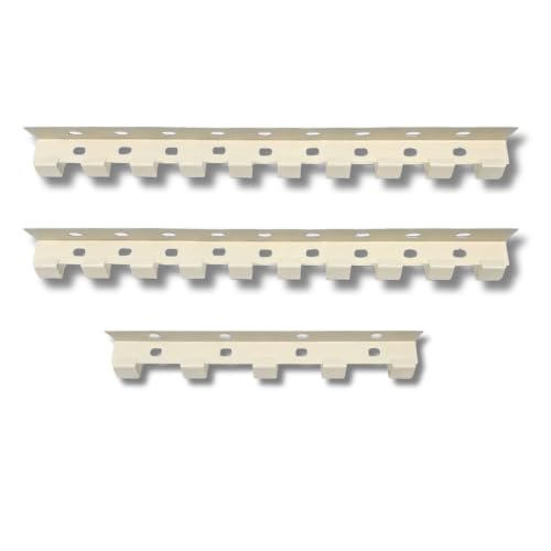 Image of Qlarity Covers PVC Curtain Mount Hanger for Curtain Strips | Size-48 (20x20x8) 3pcs Inch Wide Hanger | Durable Brackets Suitable for Cold Storage /Office /Balcony(Strips are Not Included in Package)