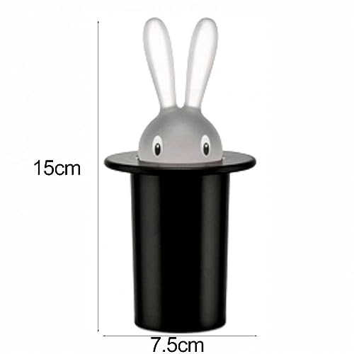 Distributeur de cure-dents lapin en PVC boîte auto-élévatrice blanche pour table de bureau - 3