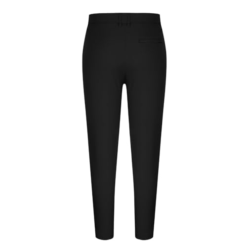 Men's Lightweight Dress Pants Elastic Waist Casual Classic Stretch Flat Front Trousers 2025 Formal Work Business Pants3