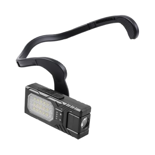 Festaletta gastada - Flash y faro de carga USB | Tesoro de caza usado en la oreja | Faro recargable con linterna LED para mujeres, hombres adultos que leen jogging de camping de pe