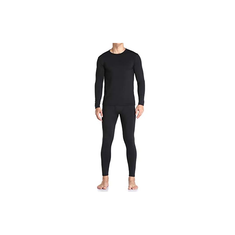 WEERTI Thermal Underwear for Men Long Johns with Fleece Lined, Base Layer Men Cold Weather Top Bottom