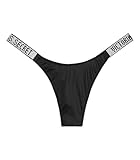 Victoria's Secret Women's Thong Underwear, Women's Panties, Very Sexy Collection Black (XXL)