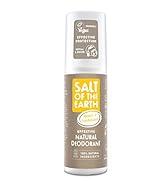 Natural Deodorant Spray by Salt of the Earth, Amber & Sandalwood - Vegan, Long Lasting Protection...