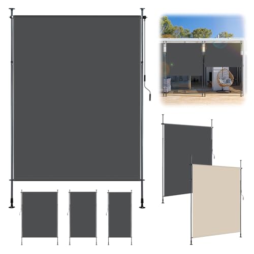 Hebitod Store vertical à serrage - 150 x 270 cm - Imperméable et résistant aux UV - Pour balcon, terrasse, jardin