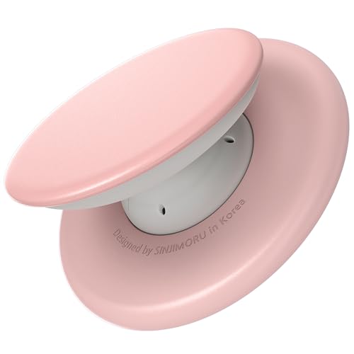 Sinjimoru for MagSafe Phone Grip, Soft Silicone Magnetic Finger Grip for iPhone 17/16/15/14/13, Comfortable One-Touch Holding, M-Tap Tok Pink